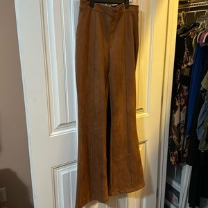 Spanx faux suede pants, brown, xl